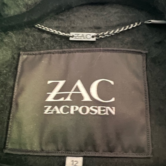 Zac Posen Ebony Plaid Ombré Hudson Wool-Blend Coat - Picture 3 of 4